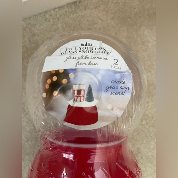 Make Your Own Snow Globe - NEW - Red - Picture 2 of 3